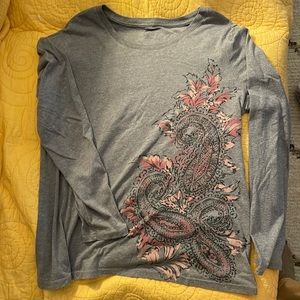 Gray long sleeve T